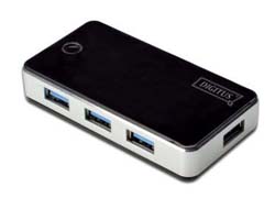 DIGITUS USB 3.0 4-Port Hub 5G 4xUSB A/F,1xUSB A/F