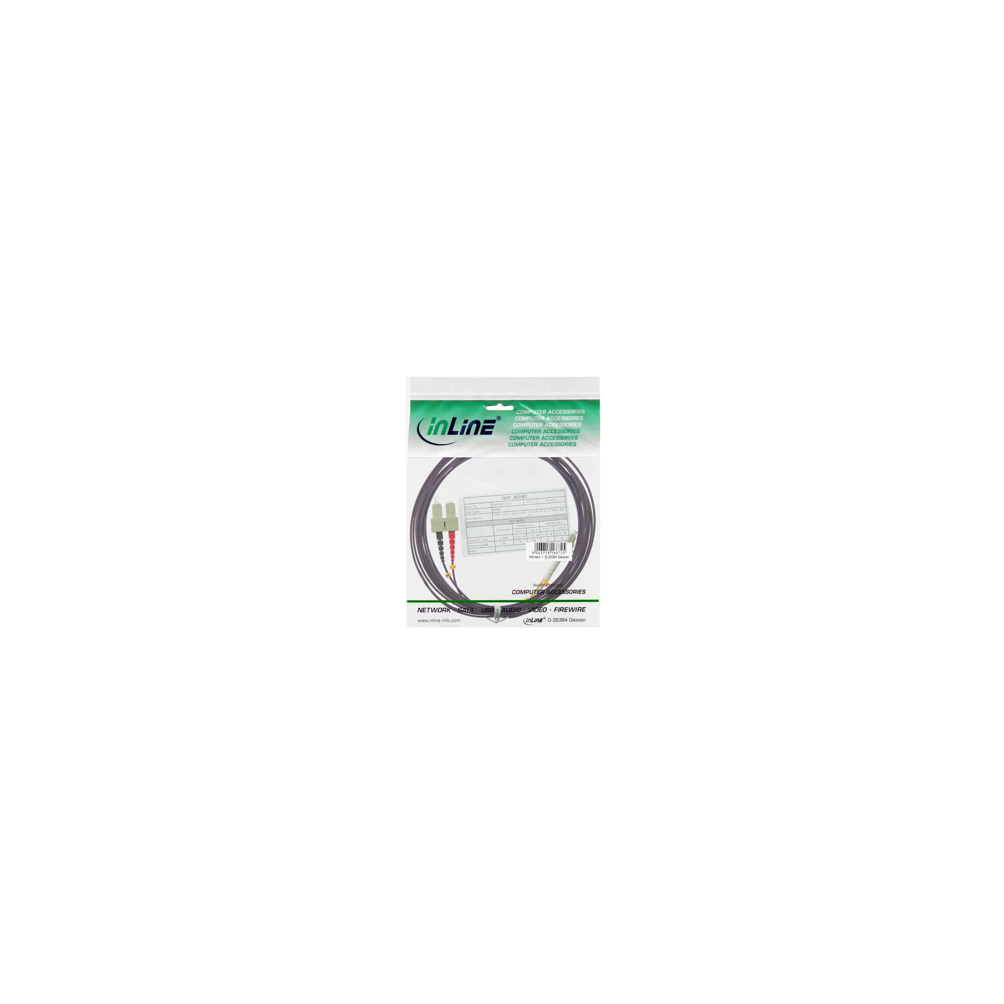 INLINE LWL Duplex Kabel LC/SC 50/125um OM4 1m INLINE LWL Duplex Kabel LC/SC 50/125um OM4 1m