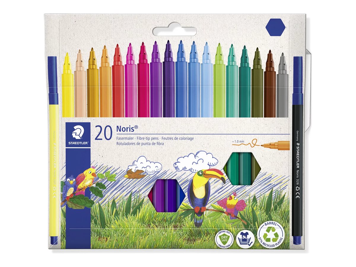 STAEDTLER Noris® 326 Filzstifte farbsortiert, 20 St. STAEDTLER Noris® 326 Filzstifte farbsortiert, 20 St.