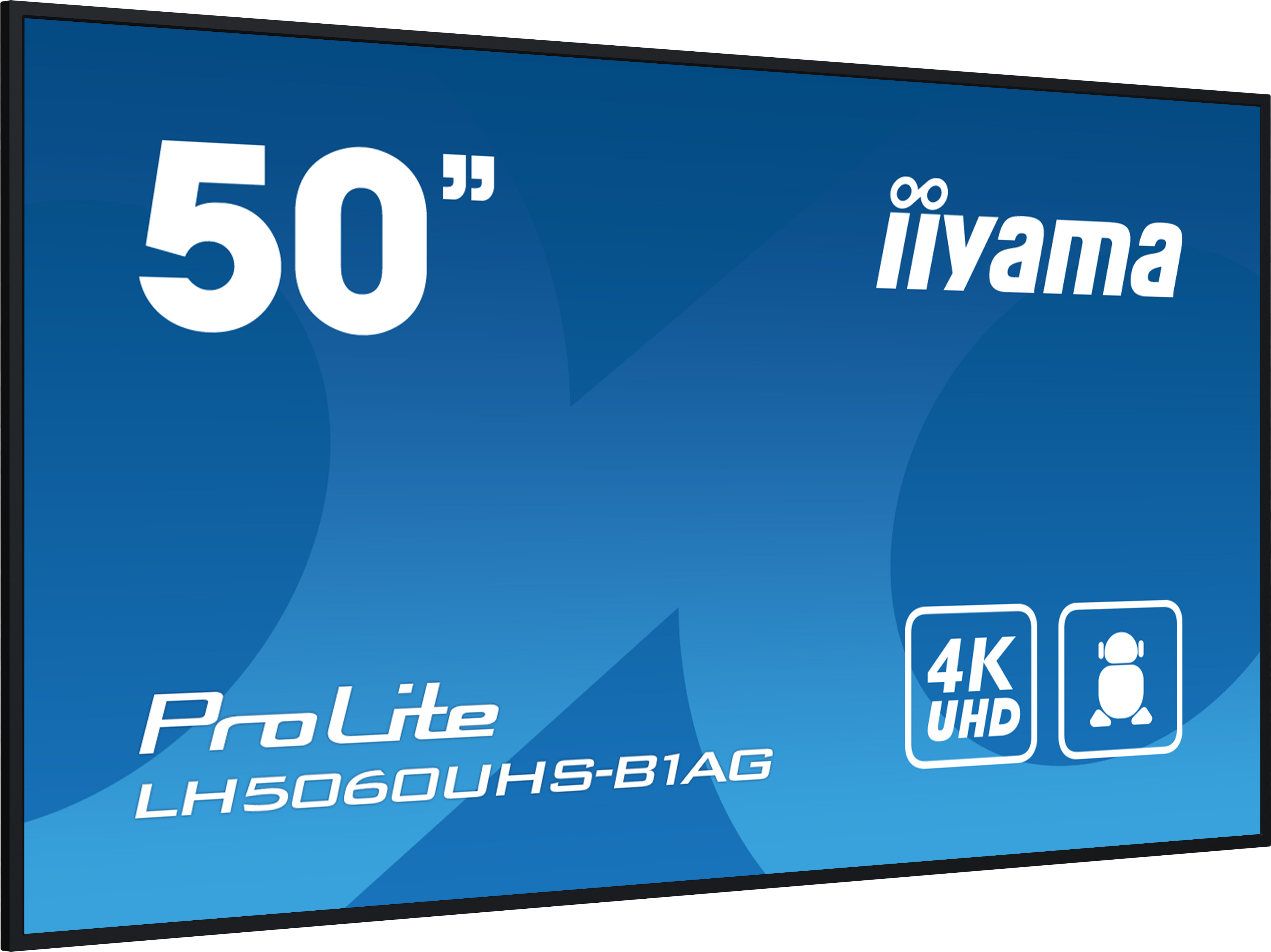 IIYAMA LH5060UHSB1AG 127cm 50Zoll 3840x2160 UHD IPS panel Haze 25perc 500cdm2 Landscape and Portrait Speakers 2x 10W 3x HDMI USB 2