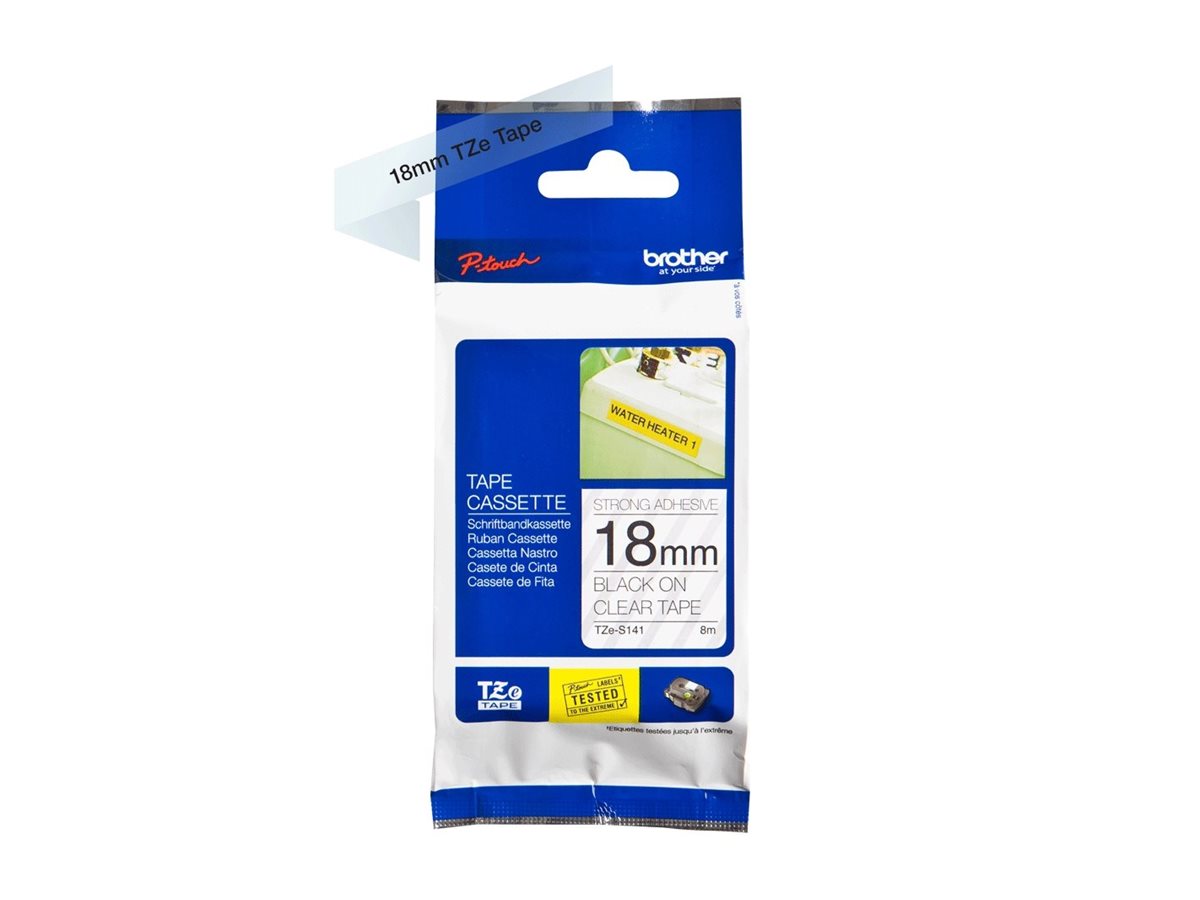 TZES141 BROTHER PT Schriftband 18mm klar