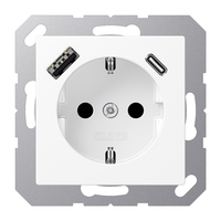 Jung Steckdose SCHUKO A1520-15CAWWM m.USB Typ AC Jung Steckdose SCHUKO A1520-15CAWWM m.USB Typ AC