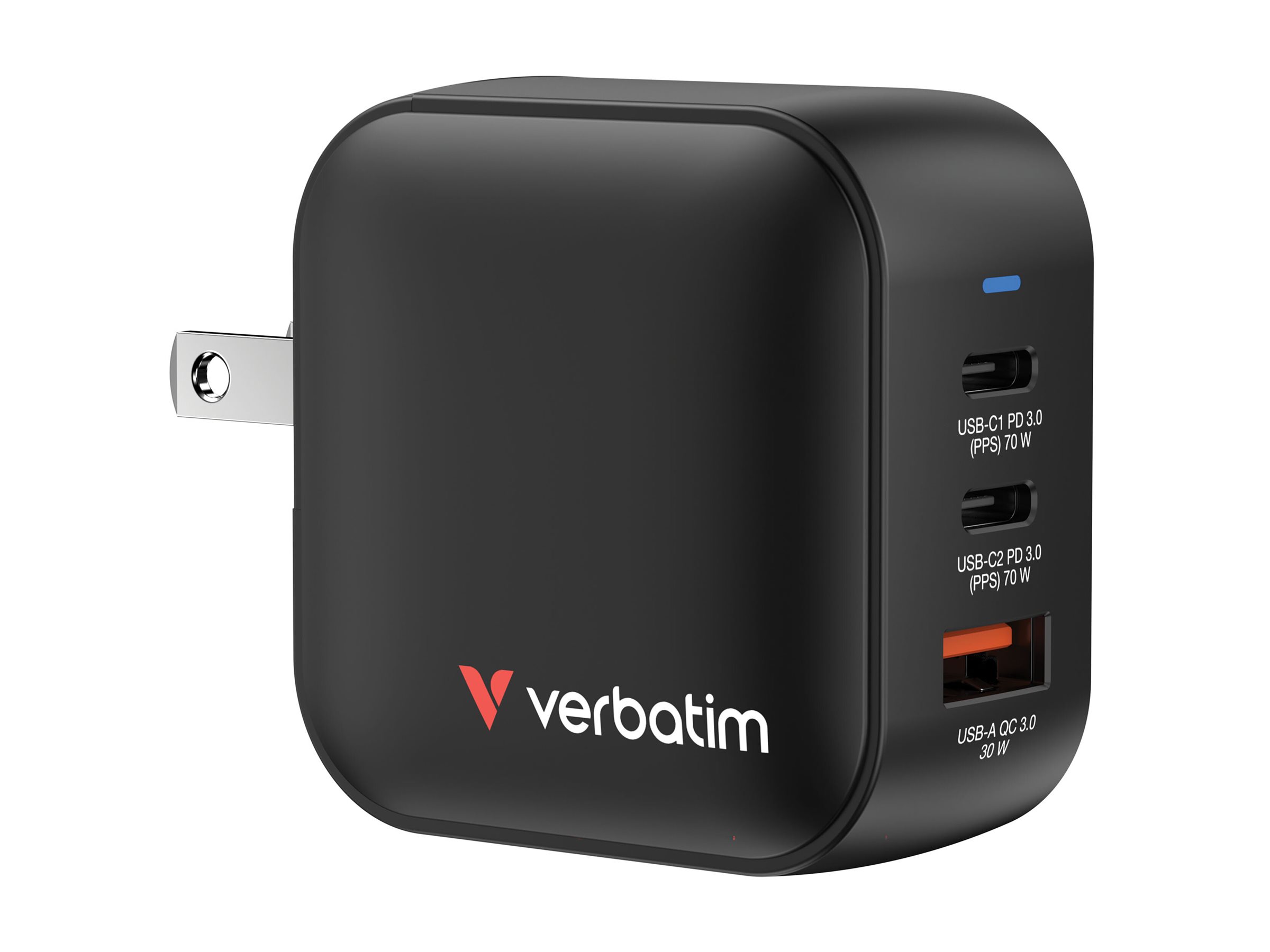 Verbatim Mini GaN Charger 70W 3 Port US/EU/UK ADP