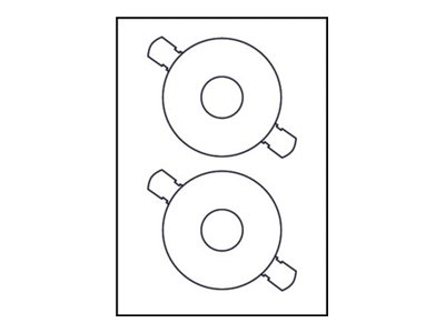50 AVERY Zweckform CD-Etiketten L6043-25 weiss