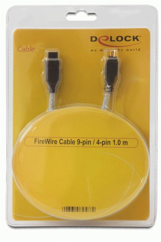 Delock Kabel FireWire 9 Pin Stecker 4 Pin Stecker 1 m