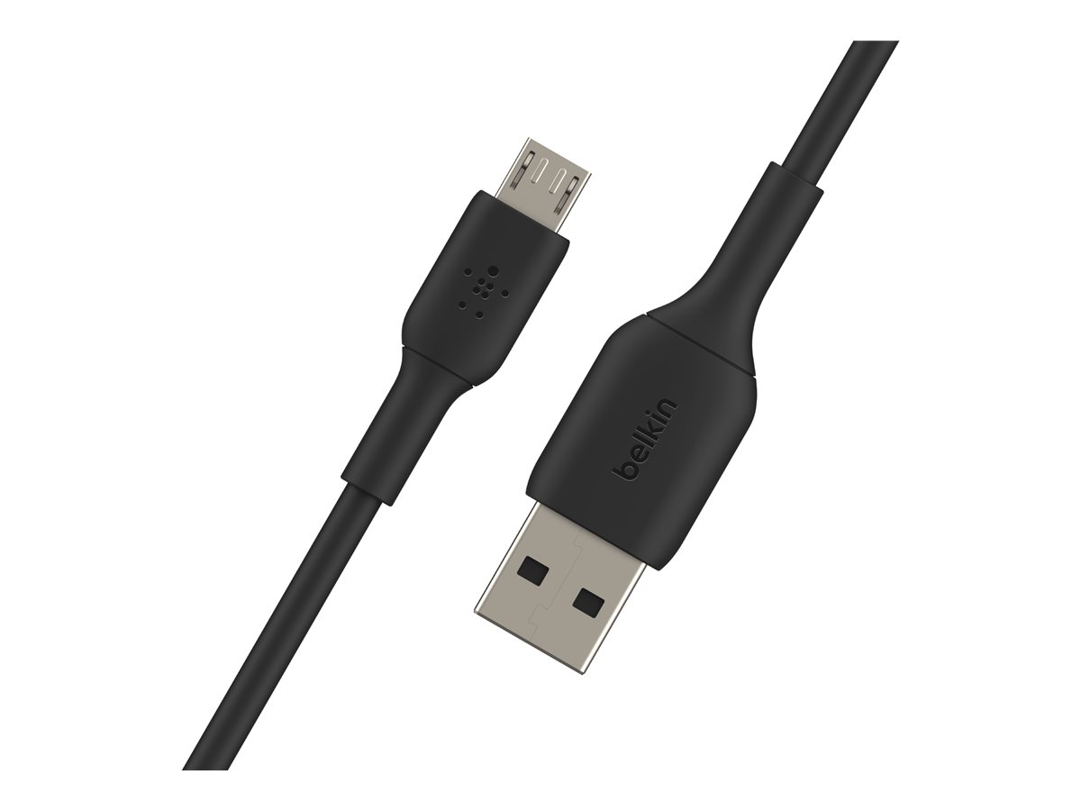 Micro-USB/USB-A Kabel PVC, 1m, schwarz
