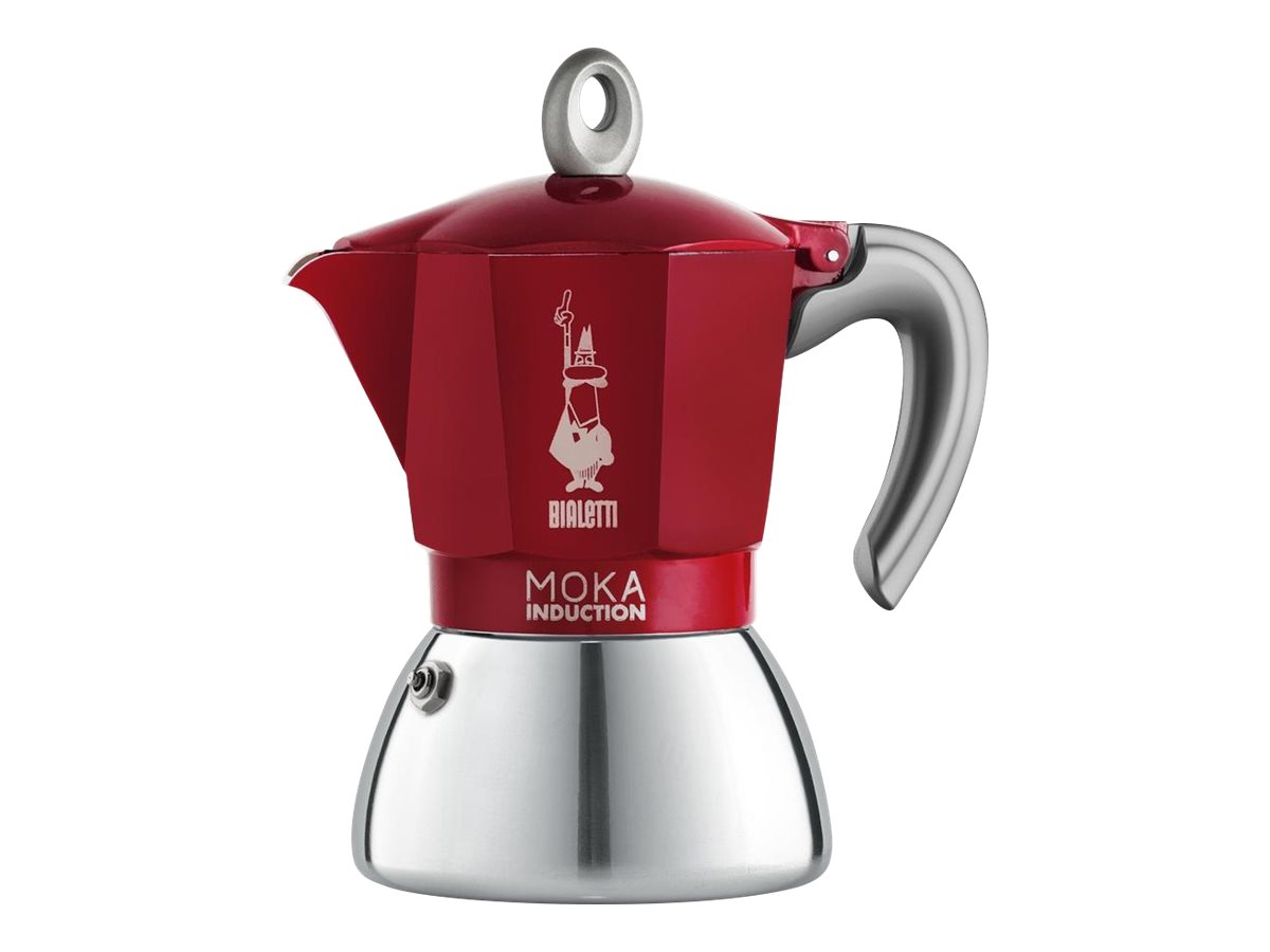 Bialetti Moka Induktion, Rot, Espressokocher für 2 Tassen 