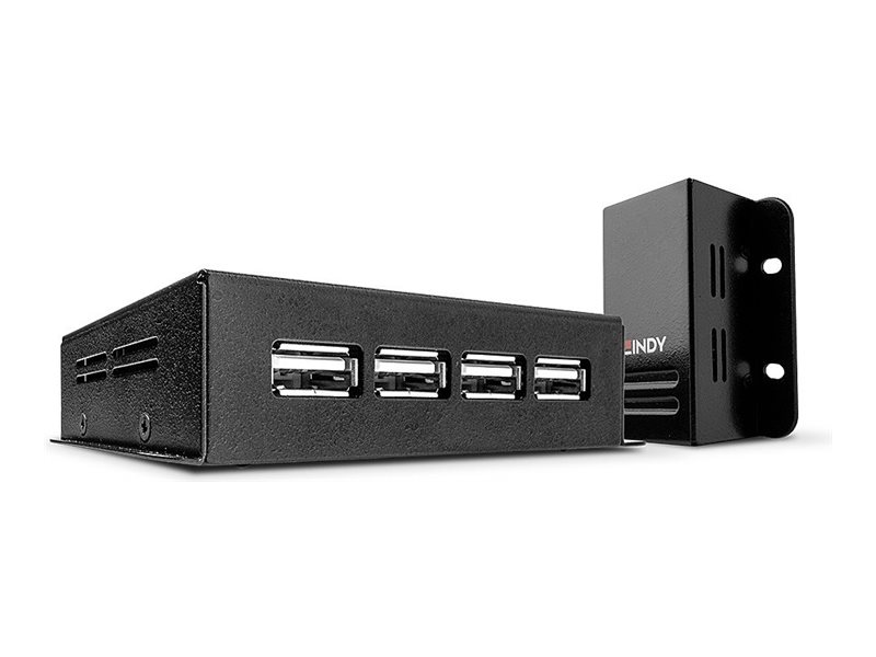 LINDY USB 2.0 Cat.5 Extender 50m Power over RJ45 4 Port LINDY USB 2.0 Cat.5 Extender 50m Power over RJ45 4 Port