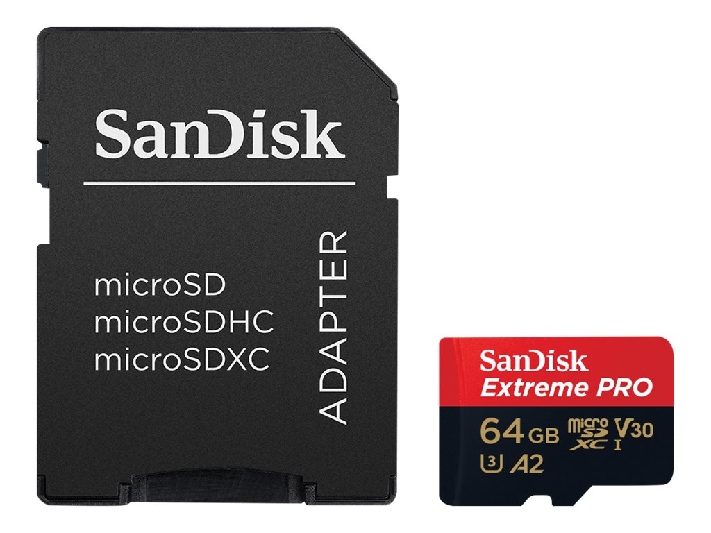 SanDisk Speicherkarte microSDXCCard Extrem PRO, 64 GB, 1 St