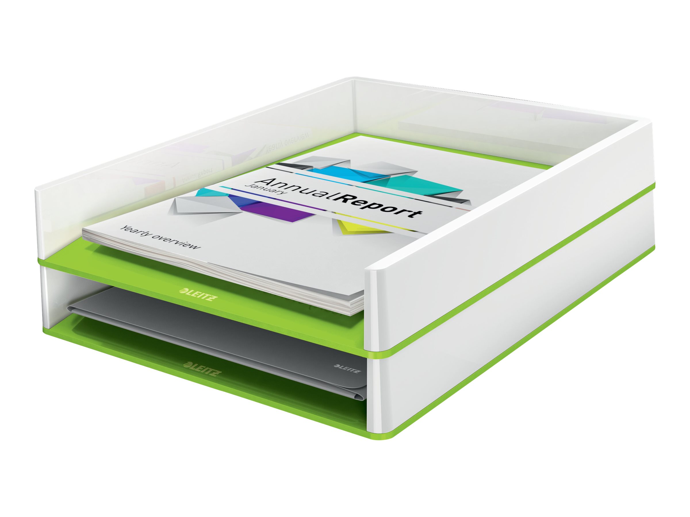 LEITZ Briefablage WOW Duo Colour perlweiss/gruen