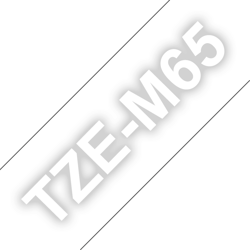 Brother TZe-M65 weiß auf transparent matt