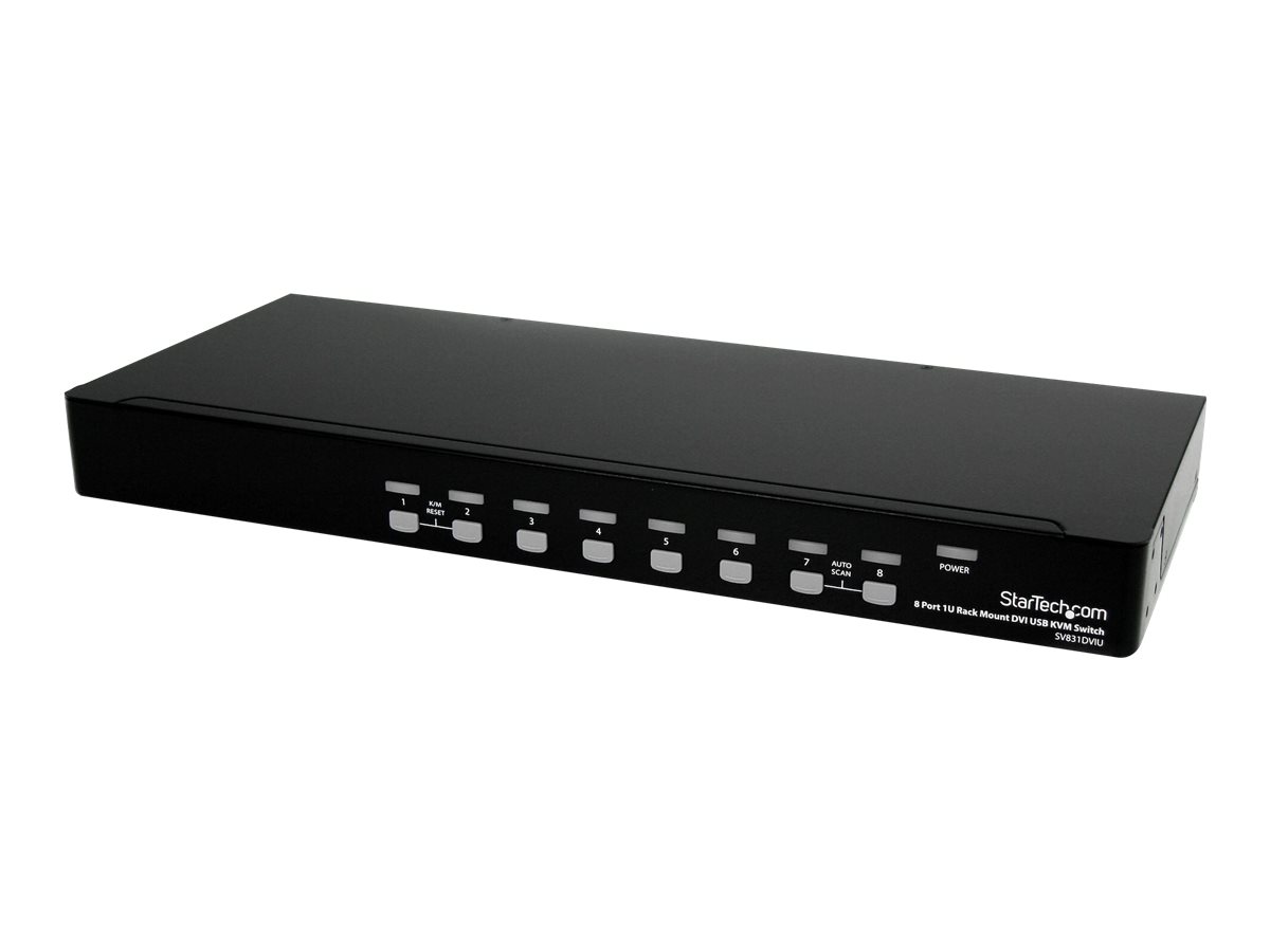 STARTECH.COM 8 Port 1HE DVI USB KVM Switch - 8-fach DVI-I / USB-B Umschalter zur Rack-Montage