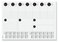SIGEL Schreibtischunterlage WOCHENPLANER schwarz/weiss Papier 42,0 x 29,7 cm, 30 Blatt SIGEL Schreibtischunterlage WOCHENPLANER schwarz/weiss Papier 42,0 x 29,7 cm, 30 Blatt