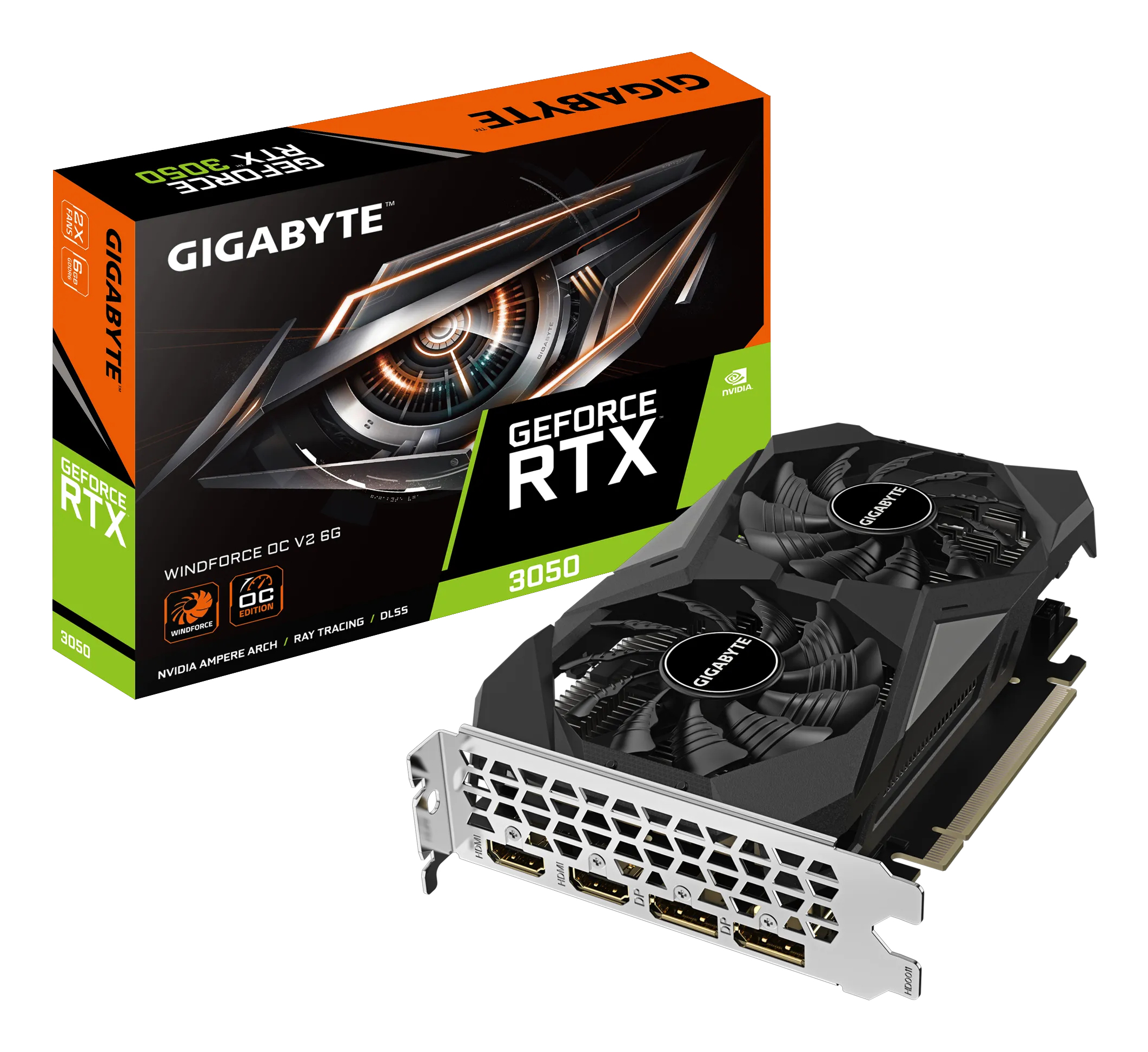 GIGABYTE GeForce RTX 3050 WINDFORCE OC V2 6GB VGA