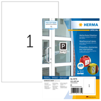 80 HERMA wetterfeste Etiketten weiÃ 210,0 x 297,0 mm