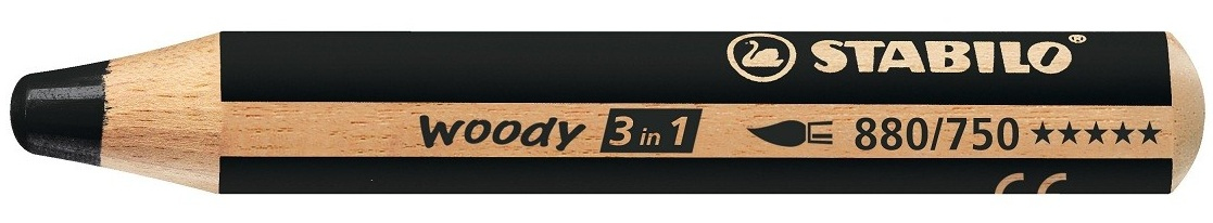 STABILO woody 3 in 1 Buntstift schwarz, 1 St. STABILO woody 3 in 1 Buntstift schwarz, 1 St.