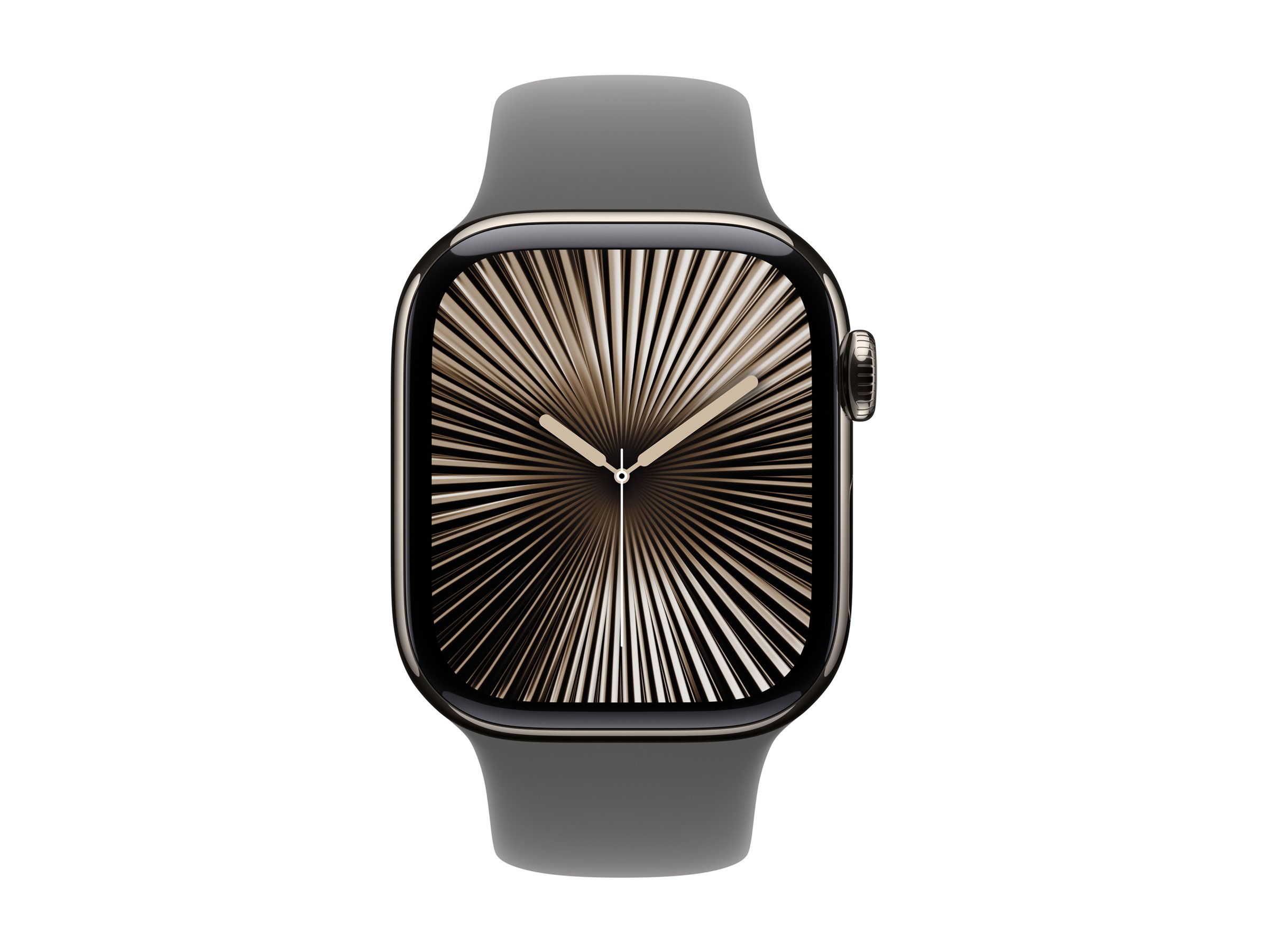 APPLE Watch Series 10 GPS + Cellular 42mm Natural Titanium Case with Stone Grey Sport Band - M/L APPLE Watch Series 10 GPS + Cellular 42mm Natural Titanium Case with Stone Grey Sport Band - M/L