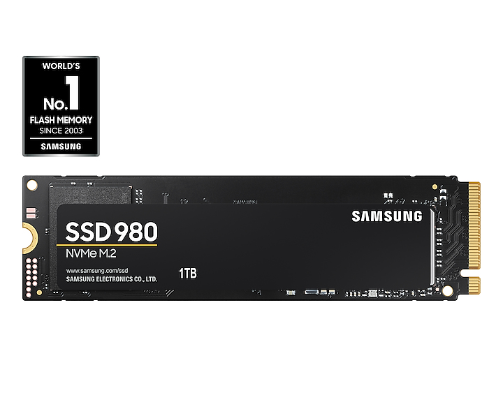 Samsung 980 NVMe SSD, PCIe 3.0 M.2 Typ 2280 - 1 TB