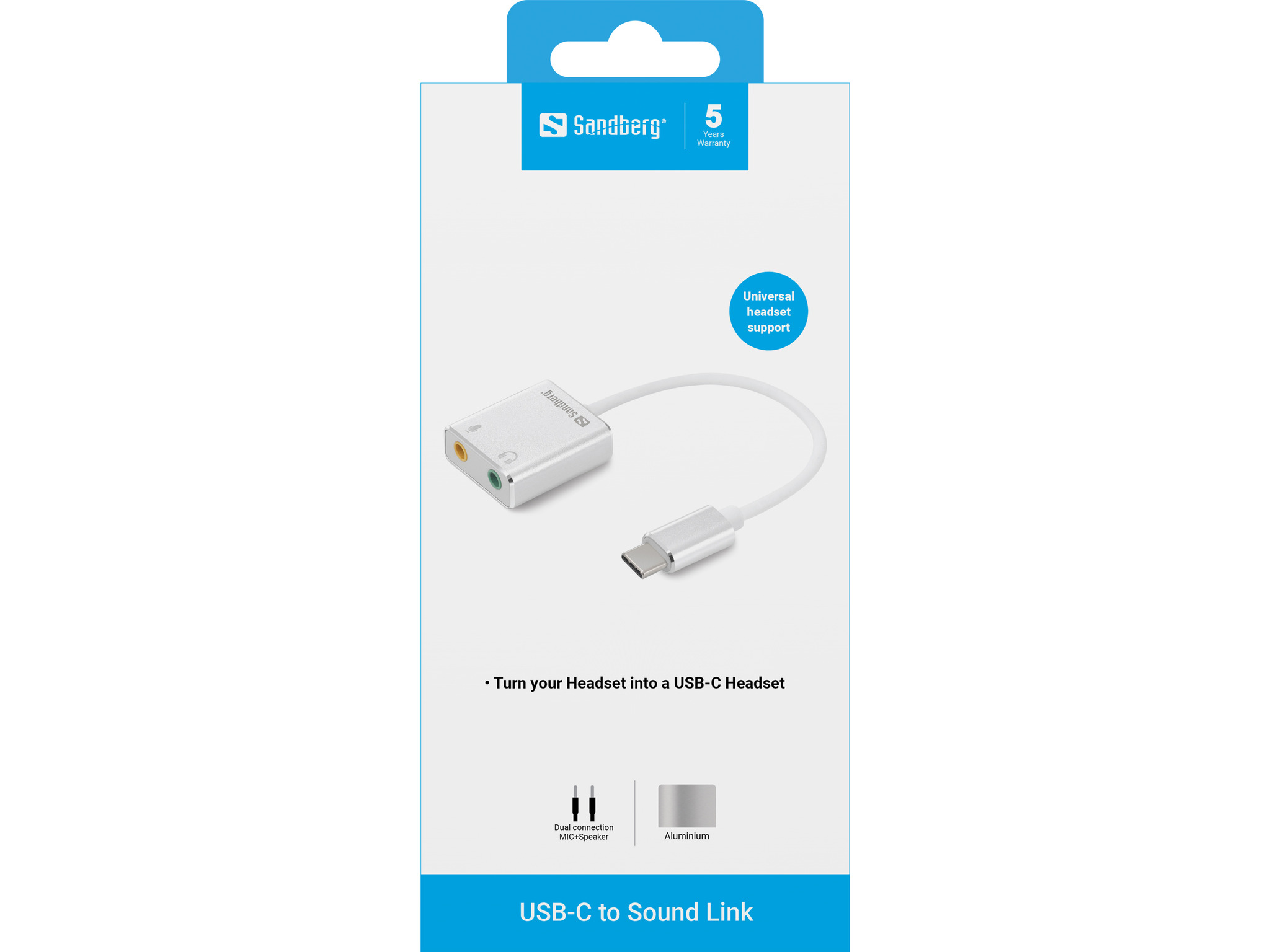 SANDBERG USB-C to Sound Link Soundkarte