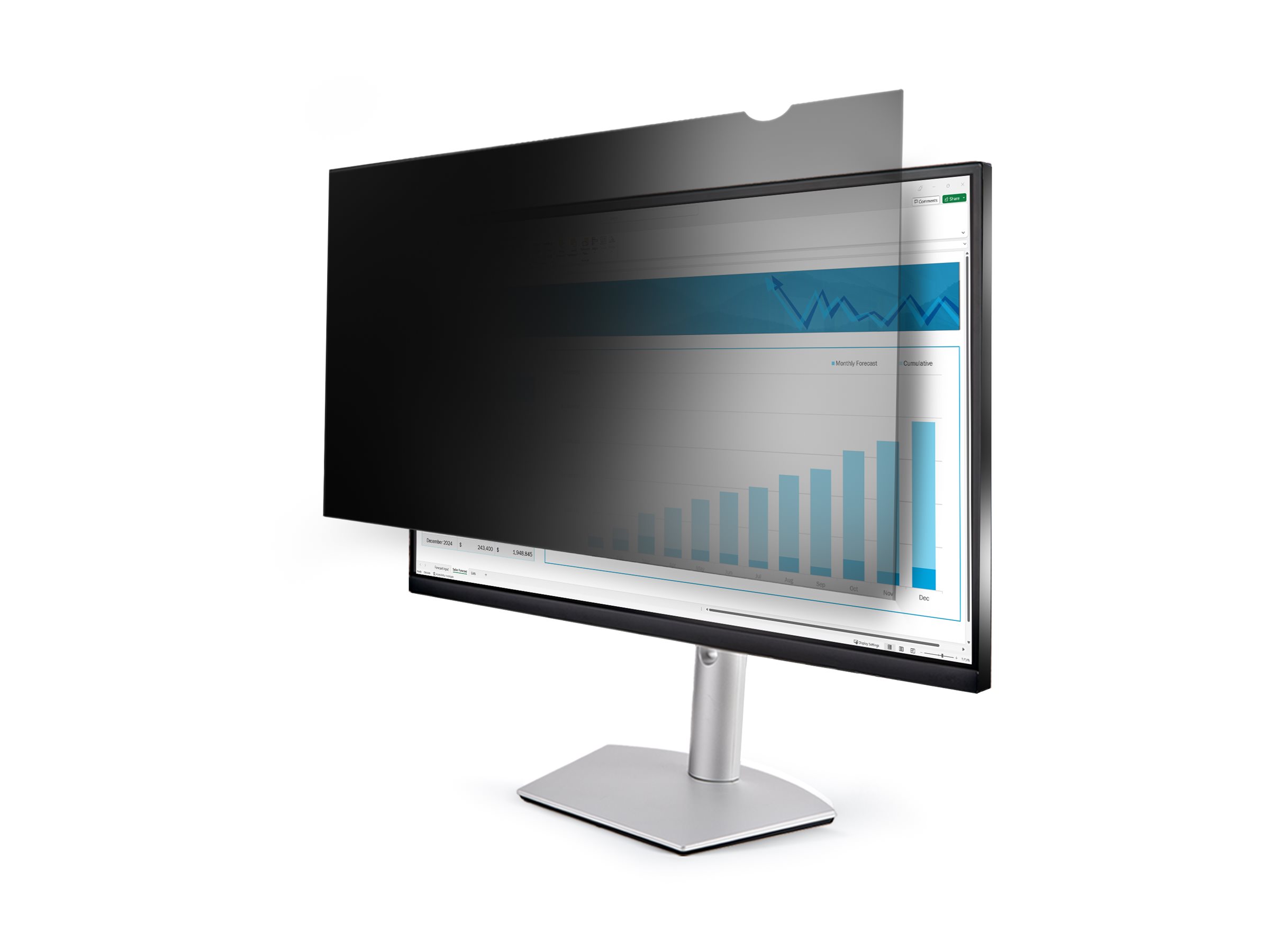 STARTECHCOM 238inch Monitor Privacy Screen Universal Matte or Glossy 169 Aspect Ratio 30 Degree Privacy Viewing Angle