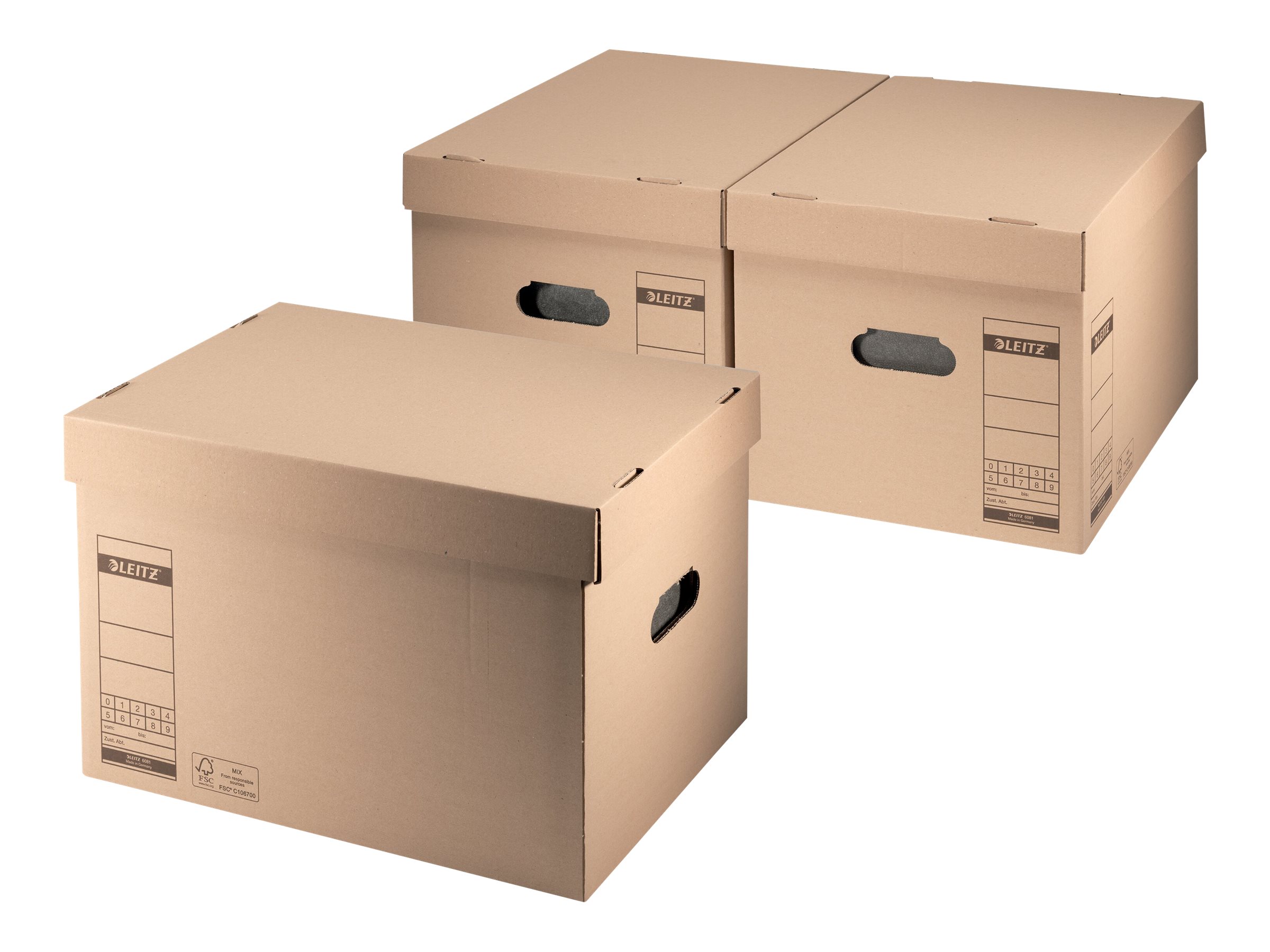 10 LEITZ Archivboxen 6081 braun 32,5 x 44,0 x 28,0 cm