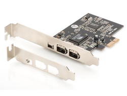 DIGITUS PCI Express Karte, Firewire 1394a (2+1 Port)