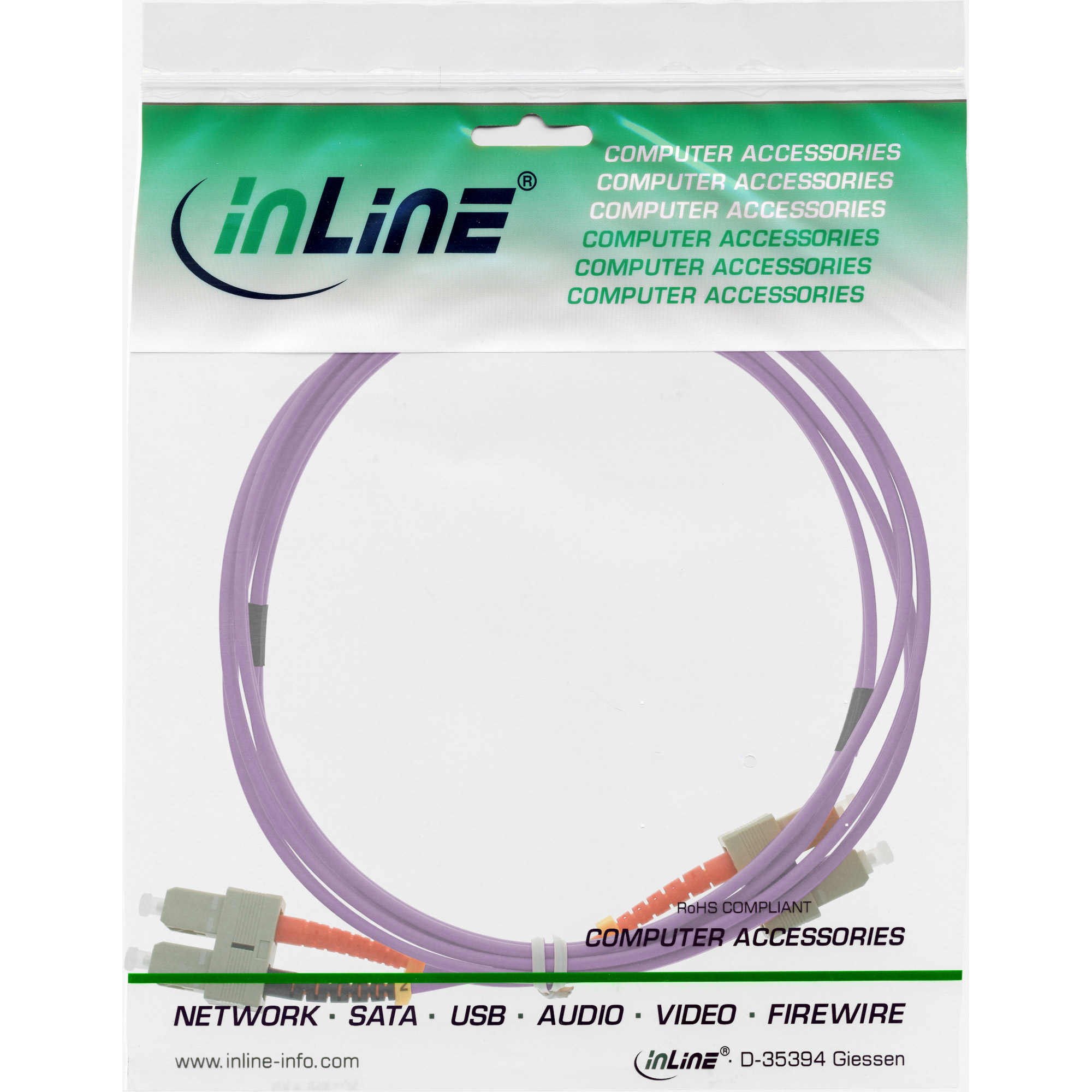INLINE LWL Duplex Kabel SC/SC 50/125um OM4 3m INLINE LWL Duplex Kabel SC/SC 50/125um OM4 3m