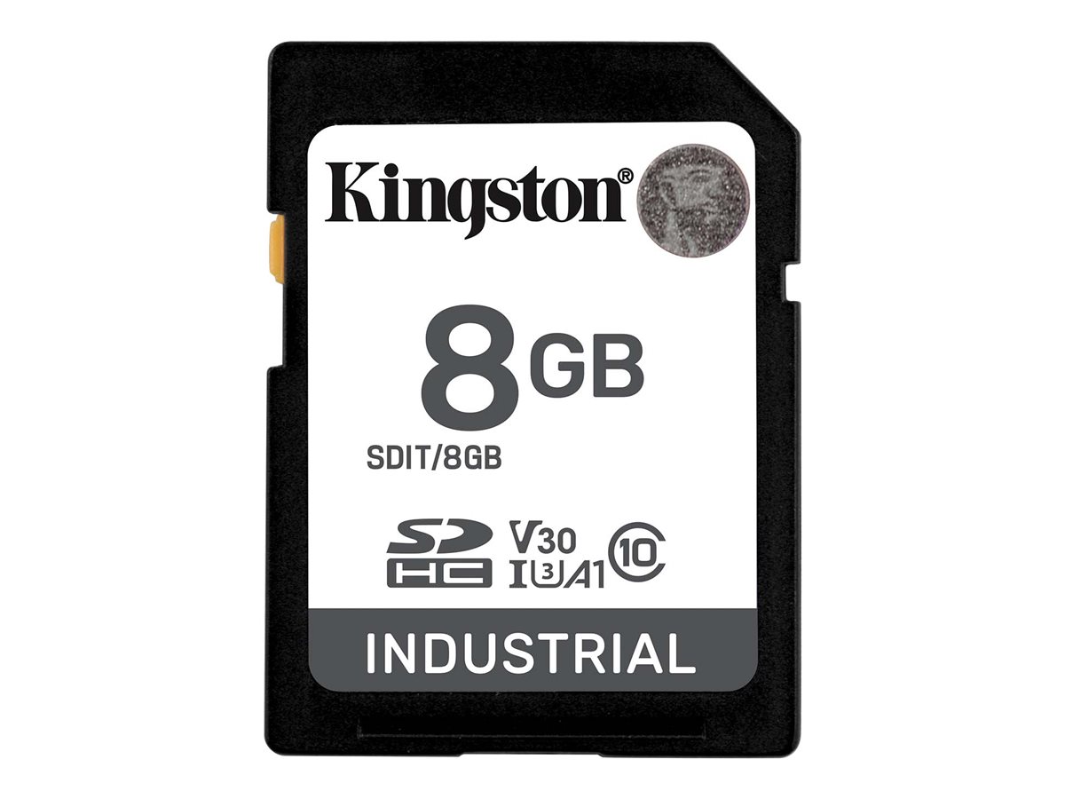 KINGSTON 8GB SDHC Industrial 40C to 85C C10 UHSI U3 V30 A1 pSLC