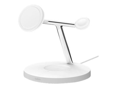 Belkin Boost Charge PRO 3-in-1-Ladegeraet mit MagSafe 15W weiss