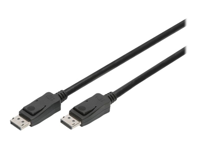 ASSMANN DisplayPort Anschlusskabel DP St/St 5m m/Verriegelung UHD 8K Vers.1.3/1.4 sw