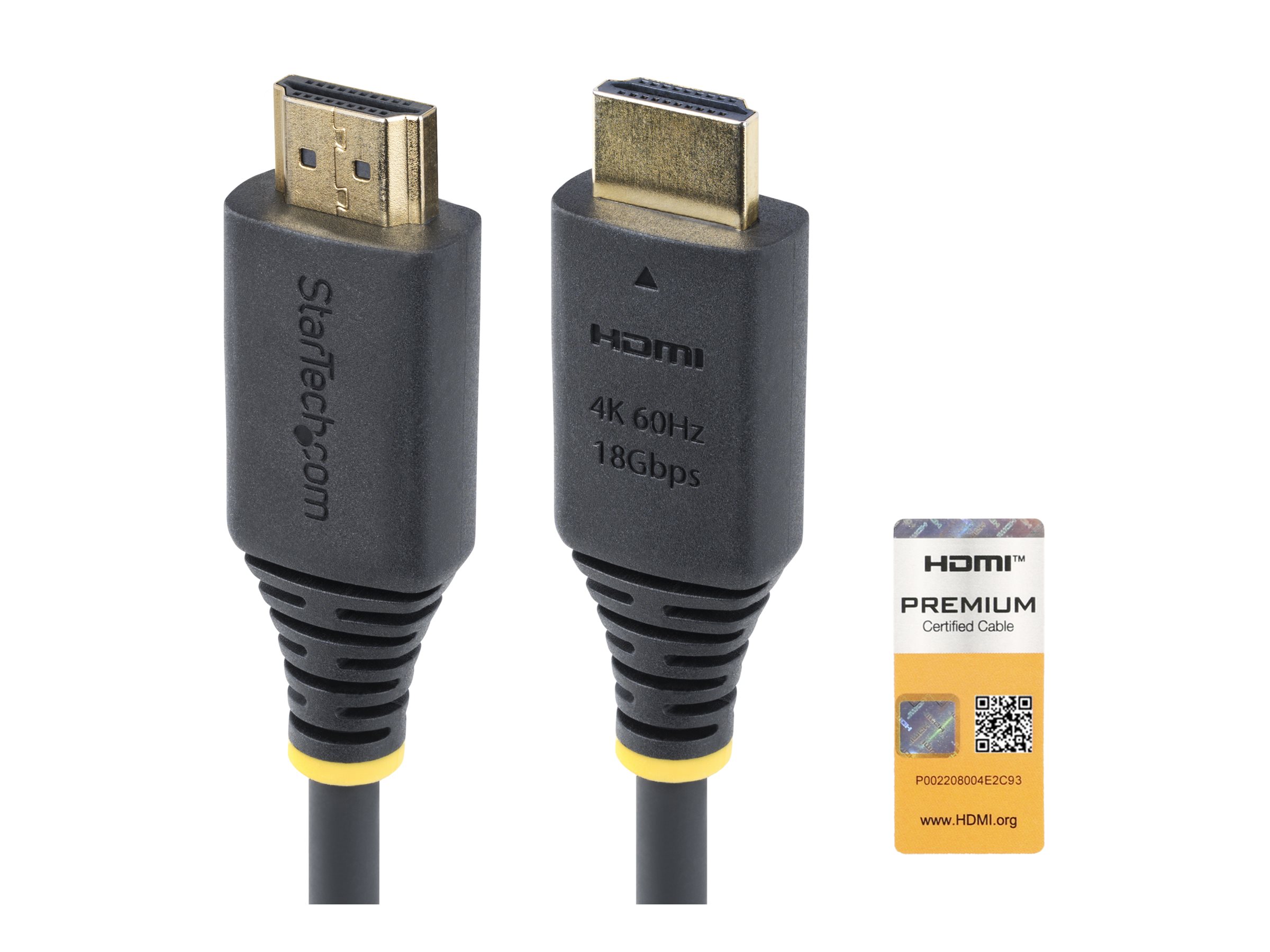 STARTECH.COM 50cm Premium Zertifiziertes High Speed HDMI Kabel 4K 60Hz/1440p 144Hz 18Gbps Kurzes UHD HDMI 2.0 Arc Kabel STARTECH.COM 50cm Premium Zertifiziertes High Speed HDMI Kabel 4K 60Hz/1440p 144Hz 18Gbps Kurzes UHD HDMI 2.0 Arc Kabel