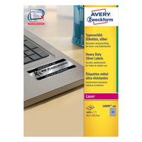 4.800 AVERY Zweckform Typenschildetiketten L6009-100 silber 45,7 x 21,2 mm