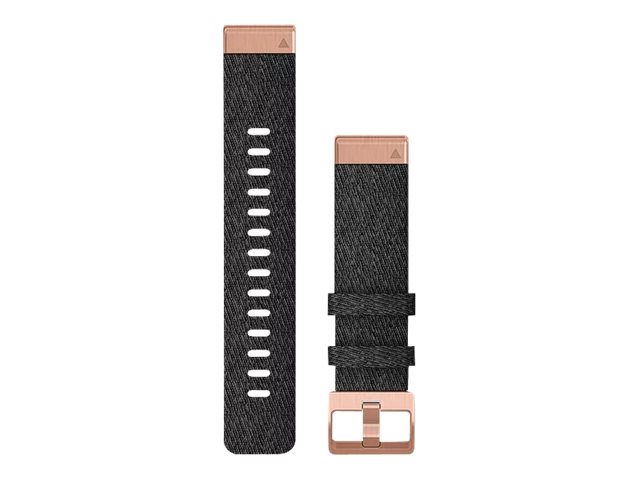 Garmin Ersatzarmband QuickFit 20mm Nylon Schwarz/Rosegold