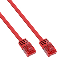 INLINE Patchkabel flach U-UTP Cat.6 rot 0,5m