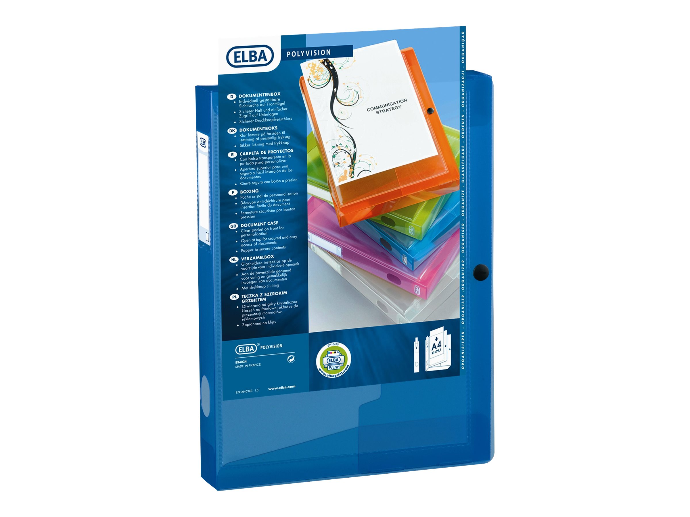 OXFORD Heftbox Polyvision 4,0 cm blau OXFORD Heftbox Polyvision 4,0 cm blau