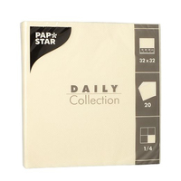 PAPSTAR Servietten Daily Collection champagner 2-lagig 32,0 x 32,0 cm, 20 St.