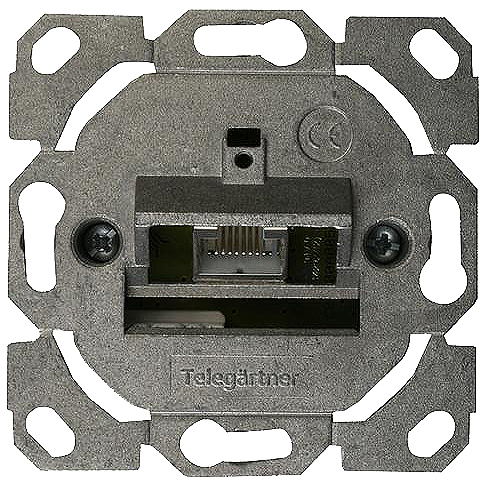 TGT Datendose Cat6A ISO AMJ45 8 K UP/0 1xRJ45 ohne Zentralplatte