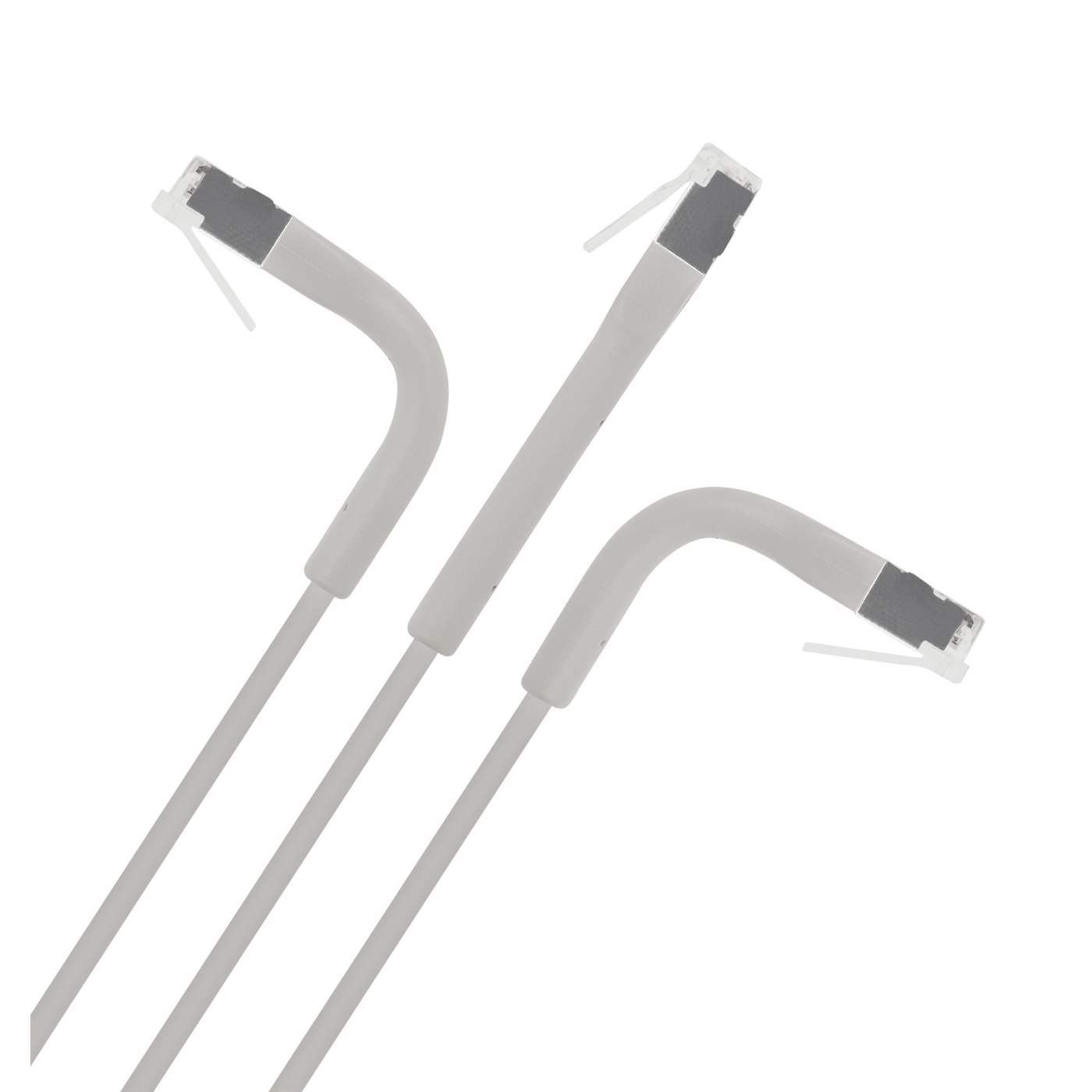 INTELLINET Cat6a FFTP FlexiBoot Slim Patchkabel 0,5m grau 10G 500MHz LSZH Kupfer Litzendraht aeusserst biegsam vergoldete Kontakte