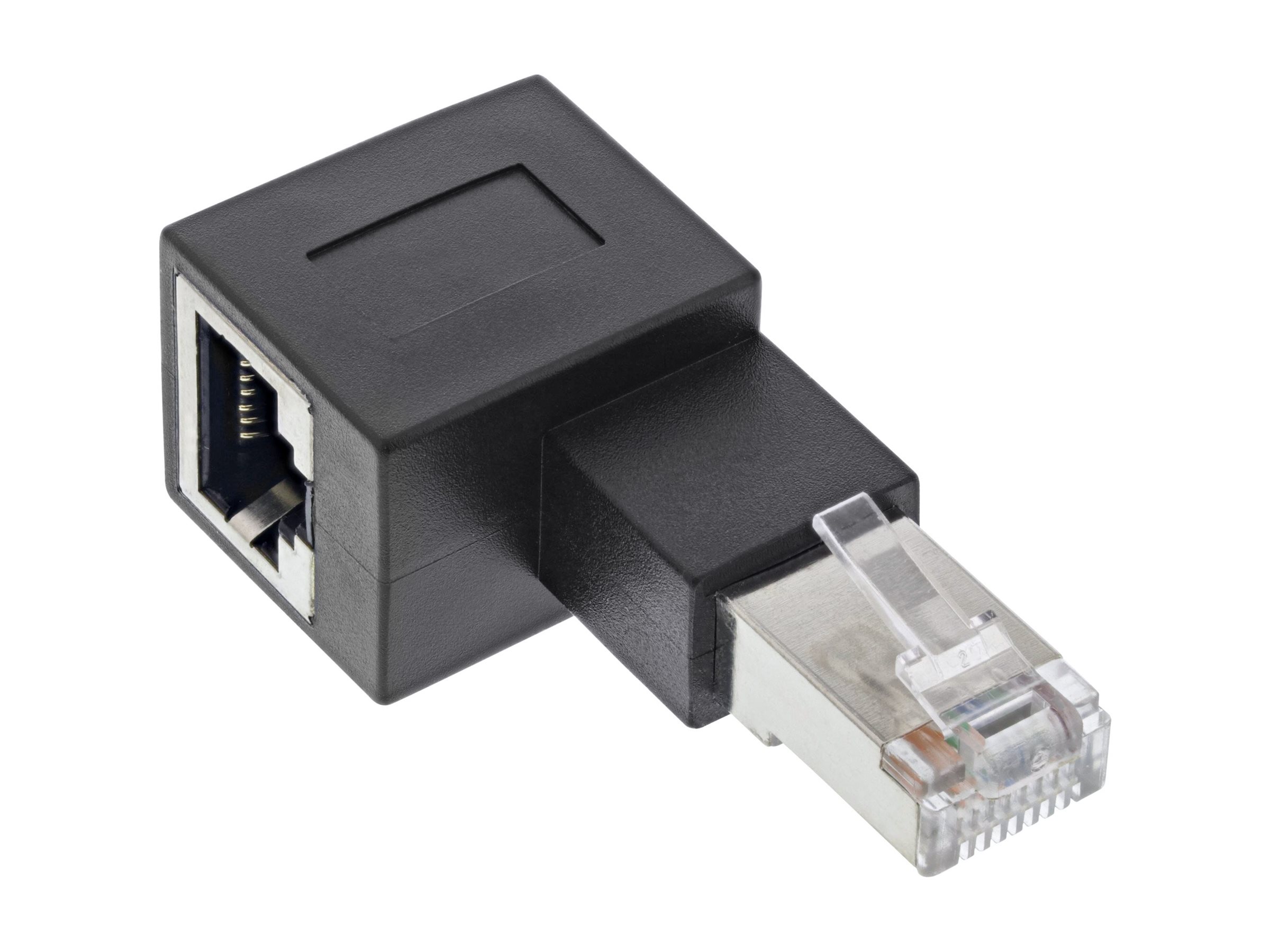 INLINE Patchkabel Adapter Cat.6A RJ45 Stecker Buchse 90 Grad nach links gewinkelt INLINE Patchkabel Adapter Cat.6A RJ45 Stecker Buchse 90 Grad nach links gewinkelt
