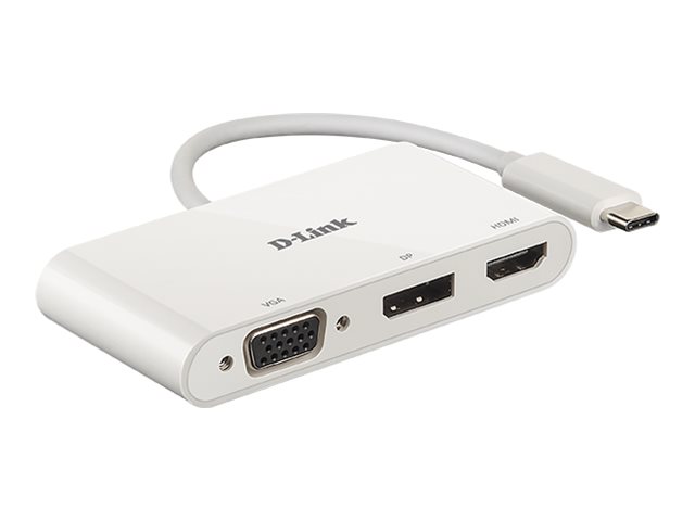 D-LINK DUB-V310 3-in-1 USB-C Video Adapter 1x HDMI 1x DisplayPort 1x VGA-Port D-LINK DUB-V310 3-in-1 USB-C Video Adapter 1x HDMI 1x DisplayPort 1x VGA-Port