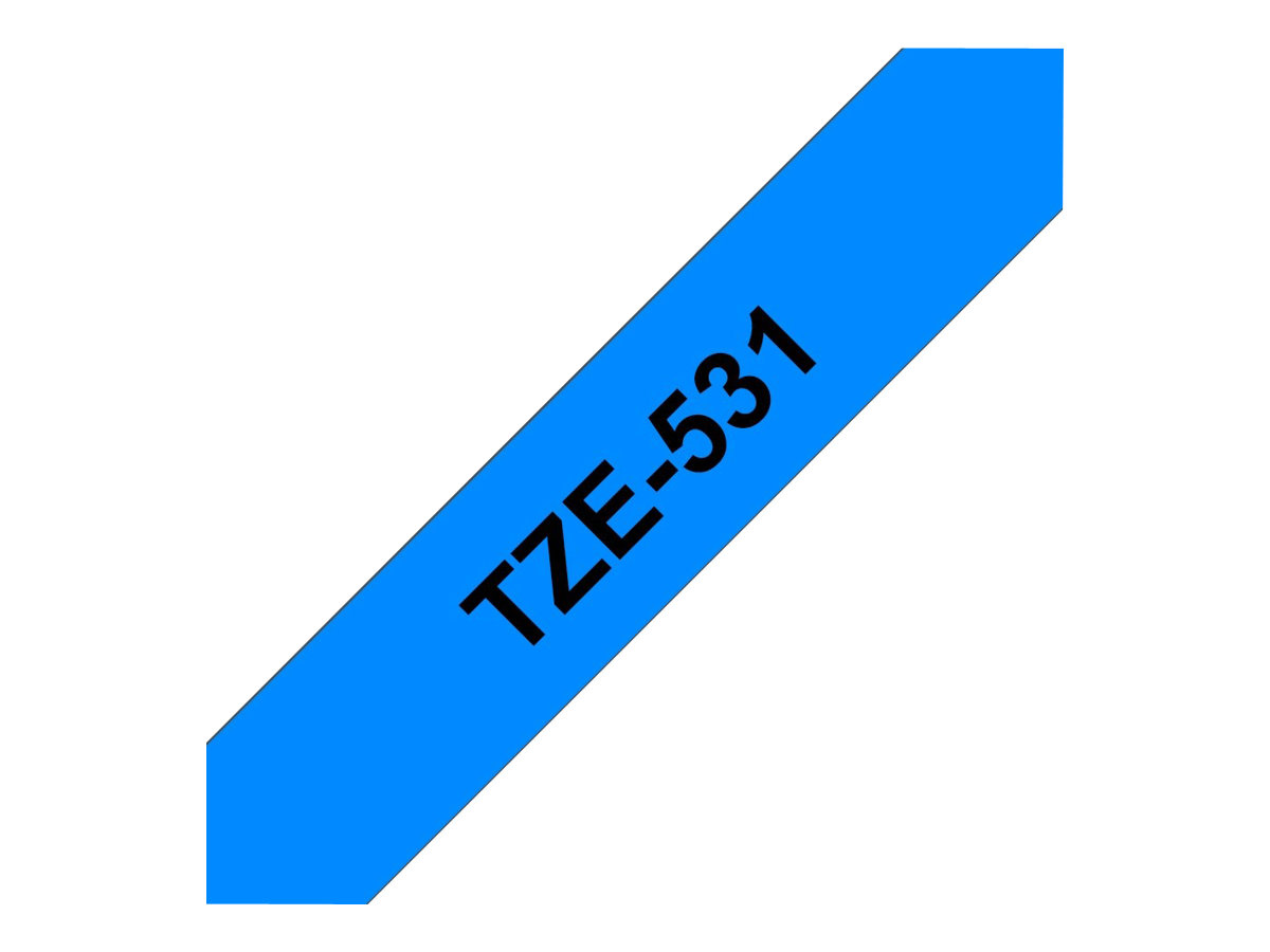 Brother TZe-531 - Schwarz auf Blau - Rolle (1,2 cm x 8 m)
