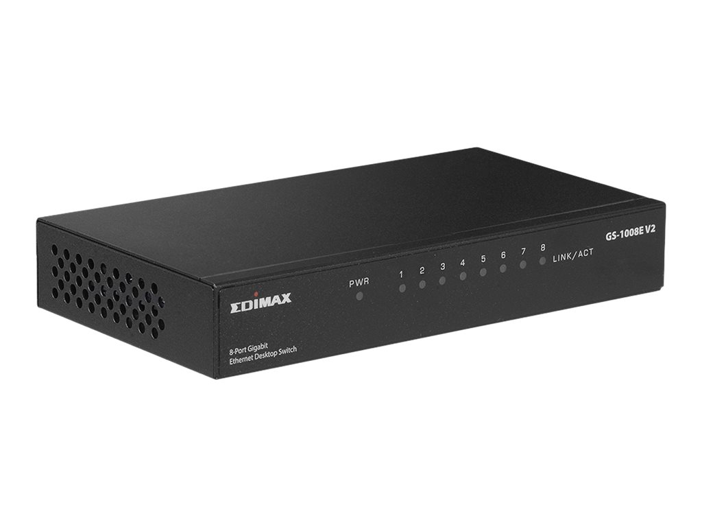 Edimax Gigabit Ethernet 8 Ports Desktop Switch,Metal Gehaeuse