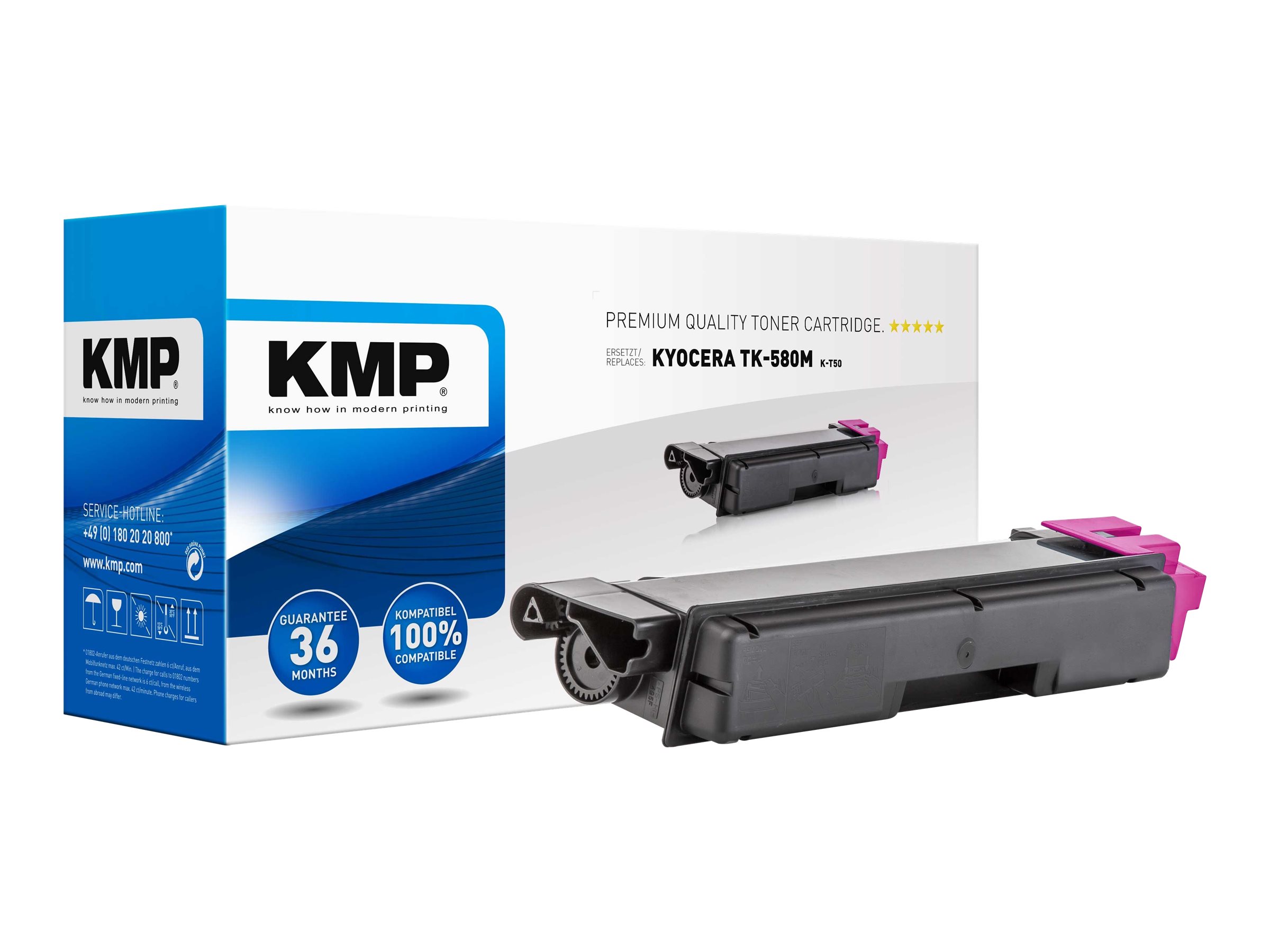 KMP K-T50 magenta Toner kompatibel zu KYOCERA TK-580M KMP K-T50 magenta Toner kompatibel zu KYOCERA TK-580M