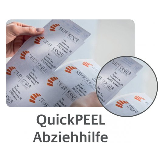 250 AVERY Zweckform Folien-Versandetiketten J4722-25 transparent 96,0 x 50,8 mm