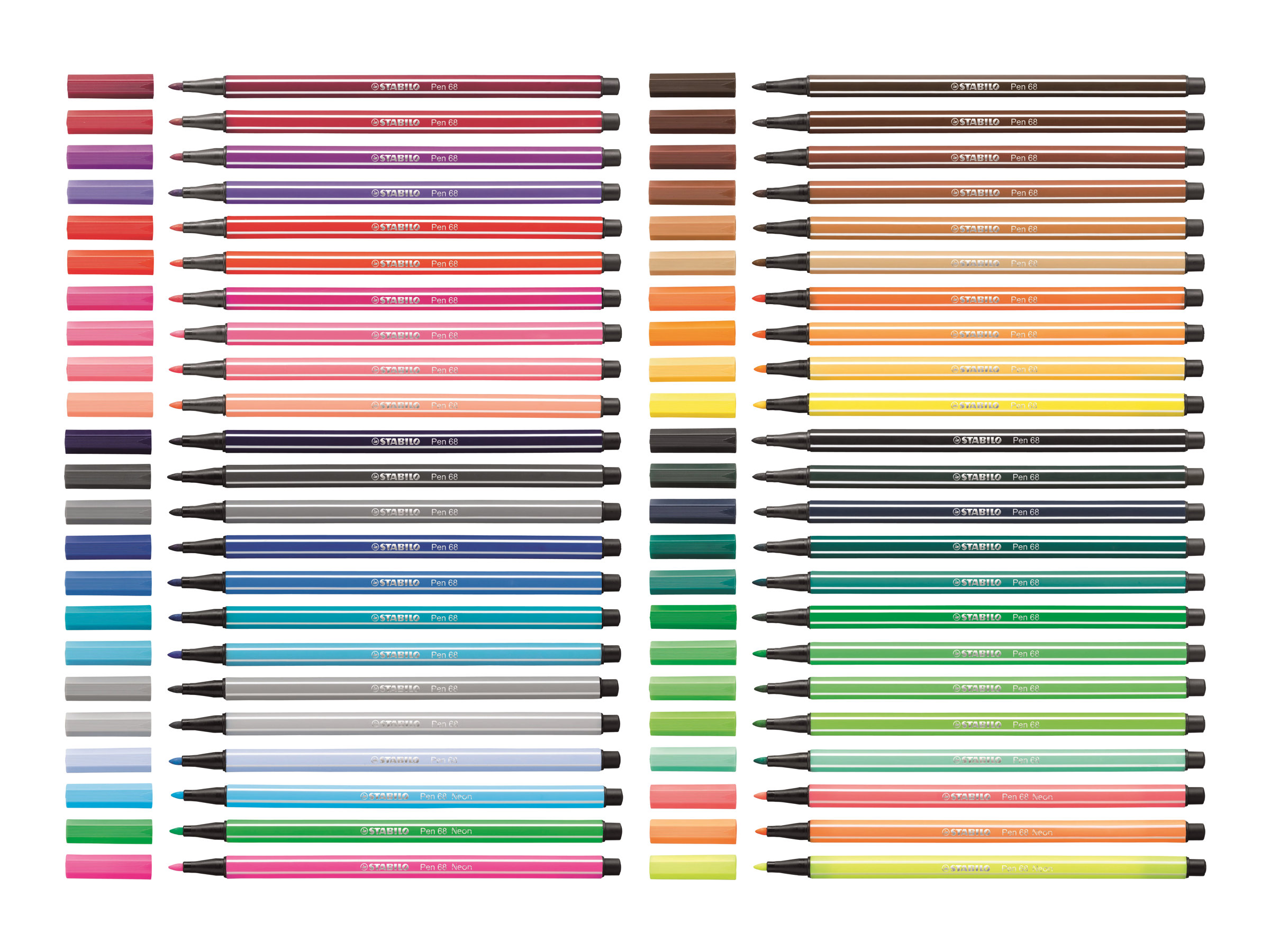 STABILO Pen 68 Filzstifte schwarz, 10 St.