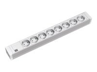 Bachmann 19"-Steckdosenleiste PVC 1,5HE, 8-fach, lichtgrau 2,0m, ohne Schalter Bachmann 19"-Steckdosenleiste PVC 1,5HE, 8-fach, lichtgrau 2,0m, ohne Schalter