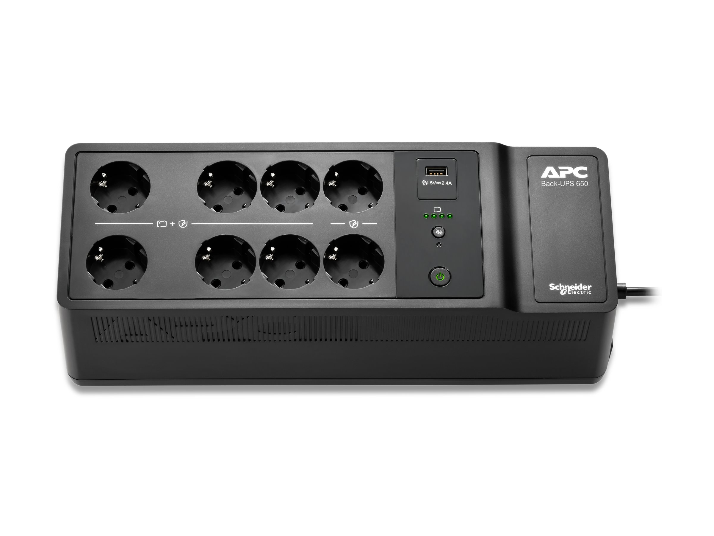 APC Back-UPS 650VA - 400W 230V 8x Schuko-Steckdosen APC Back-UPS 650VA - 400W 230V 8x Schuko-Steckdosen
