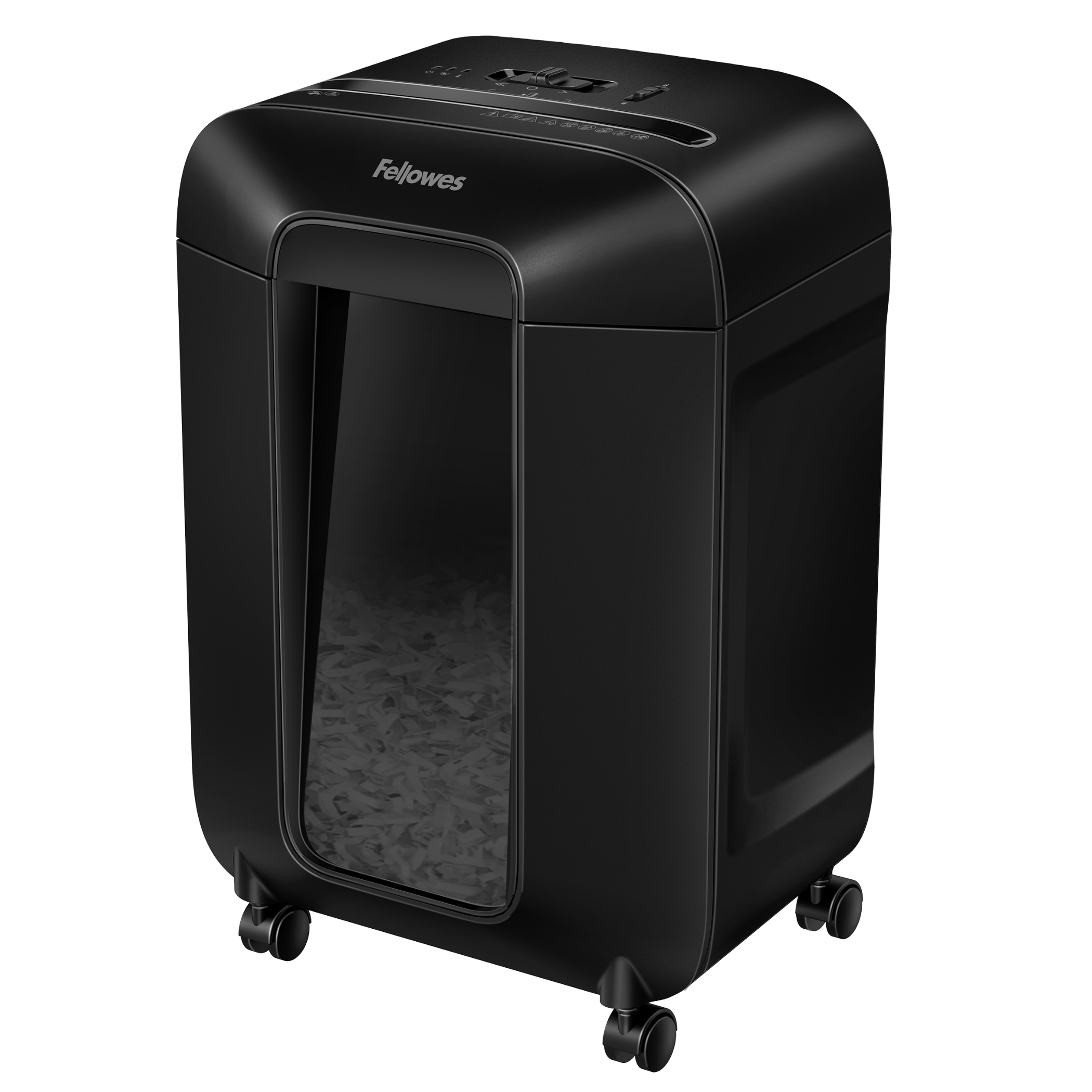 AKTION Fellowes Powershred LX85 Aktenvernichter mit Partikelschnitt P4, 4 x 40 mm, bis 12 Blatt, schwarz mit 25 Euro CashBack