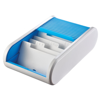 helit Visitenkartenbox weiss/hellblau, fuer bis zu 300 Visitenkarten helit Visitenkartenbox weiss/hellblau, fuer bis zu 300 Visitenkarten