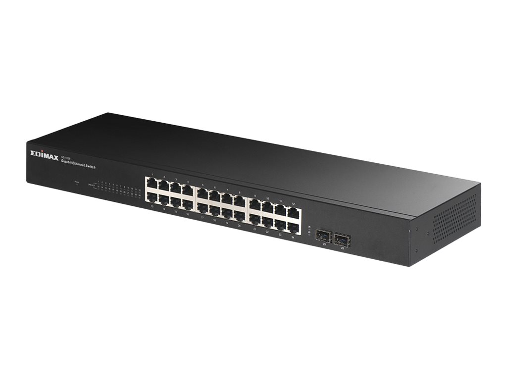 Edimax 26-Port Gigabit Switch mit 2 SFP-Ports 19" Edimax 26-Port Gigabit Switch mit 2 SFP-Ports 19"